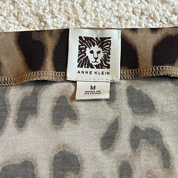 Anne klein leopard cheetah Print sleeveless top - Picture 3 of 6